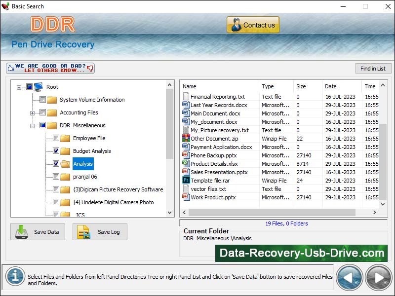 Screenshot of Pen Drive Data Recovery