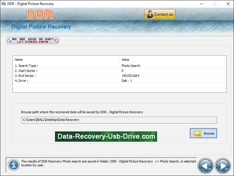 Screenshot of Picture Recovery