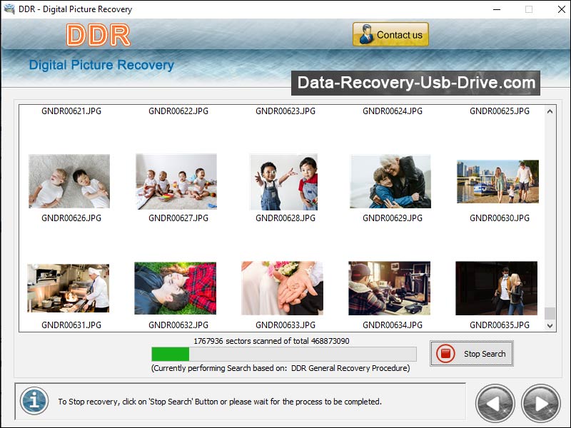 Digital Picture Recovery Tool screen shot