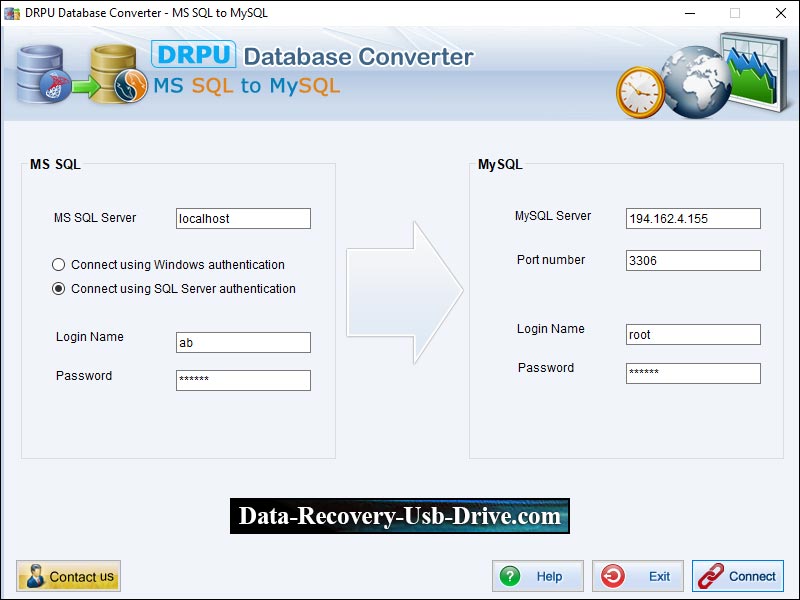 Screenshot of Convert MS SQL Database to MySQL