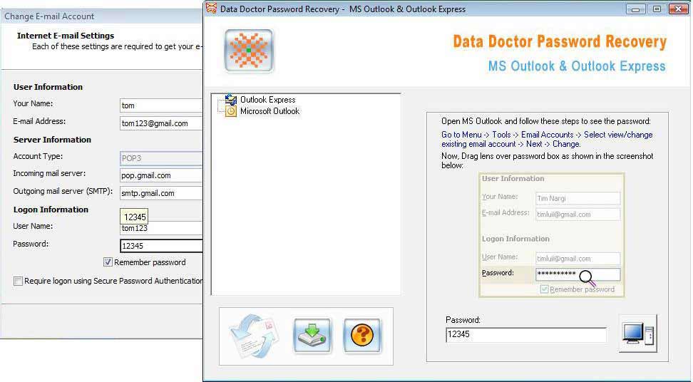 Screenshot of MS Outlook PST Password Recovery