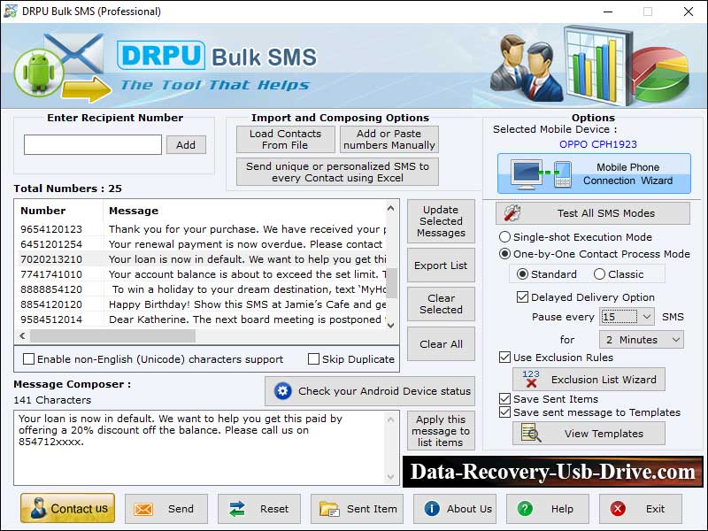 SMS Software for Pocket PC screen shot