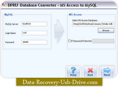 Mitgliedstaat greifen zum MySQL Datenbankkonverter Screenshot zurück