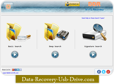 NTFS Datenwiederaufnahmen-Software Screenshot