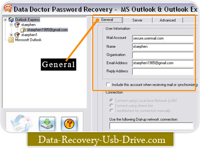 Outlook password recovery