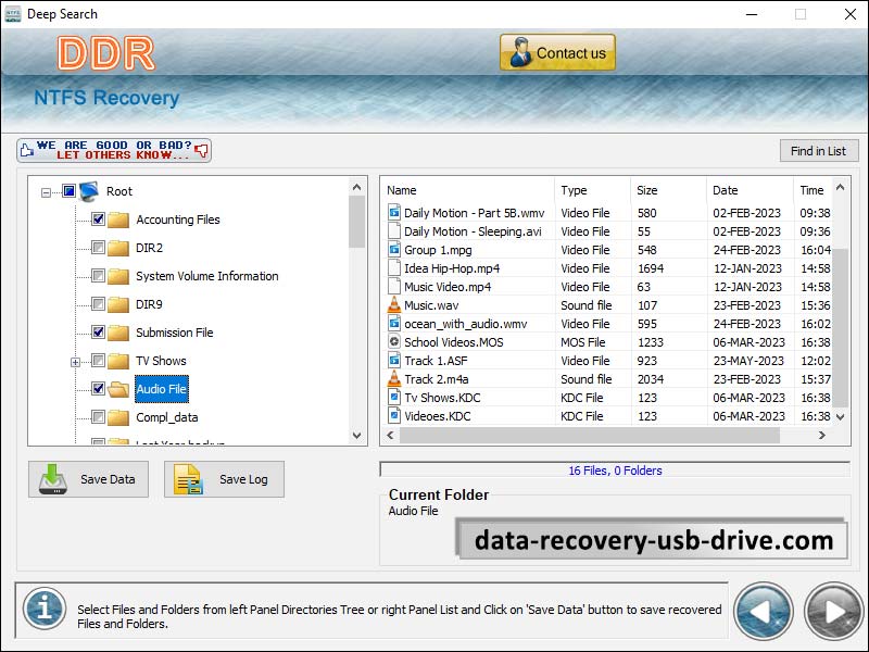 Screenshot of NTFS Partition Restore 4.2.8.1