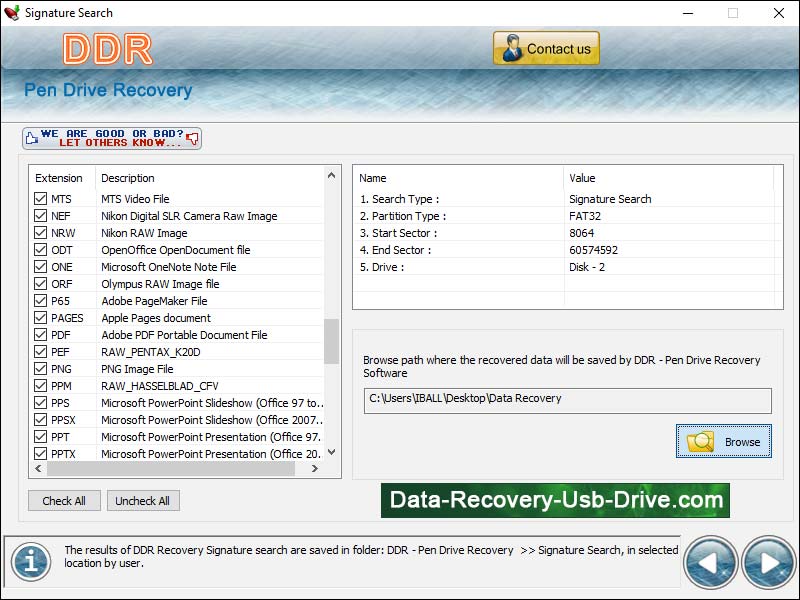 Screenshot of Recovery Software Pen Drive 4.0.1.3