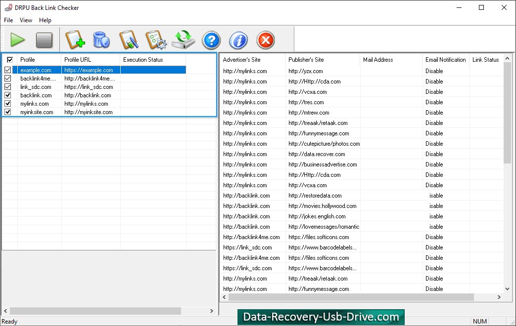 BackLink Checker Utility Screenshots