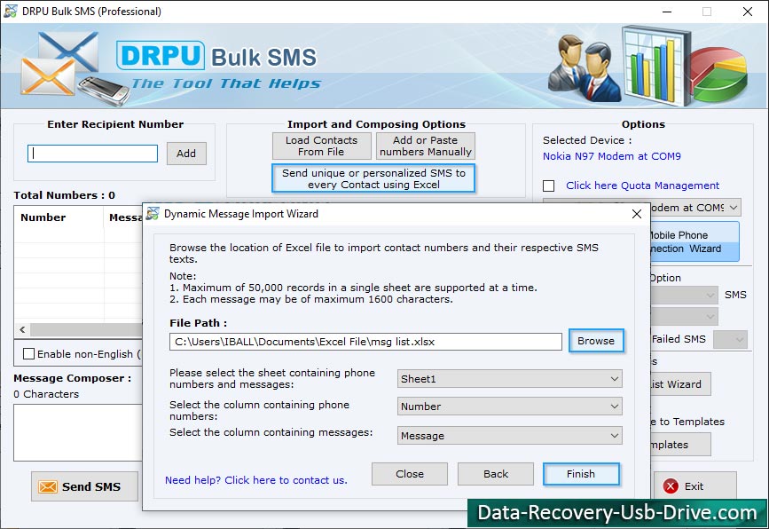 Bulk SMS Software for GSM Phones