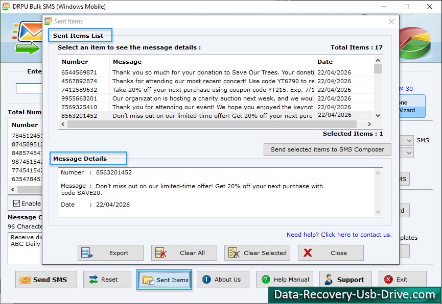 Bulk SMS Software for Windows Phones 