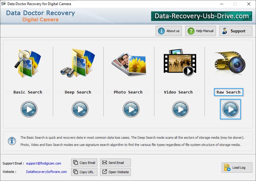 Digital Camera Data Restore tool