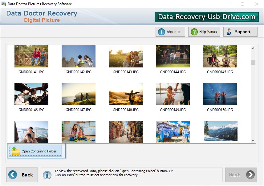 Digital Pictures Data Restore tool