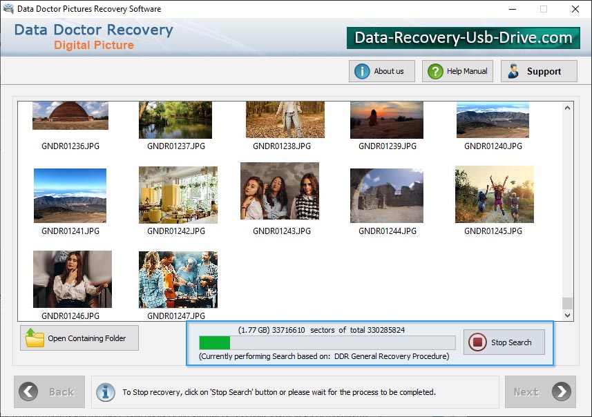 Digital Pictures Data Restore tool