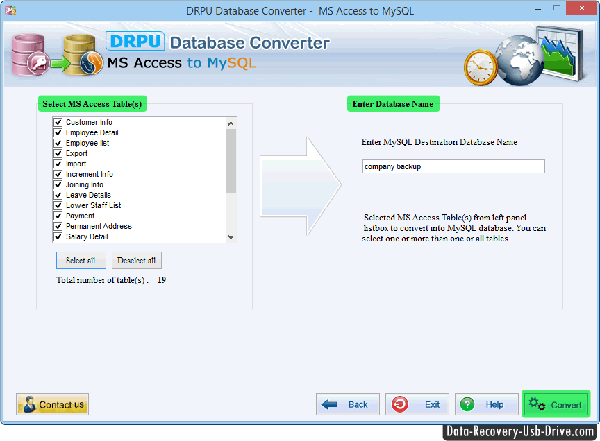 MS Access to MySQL database converter