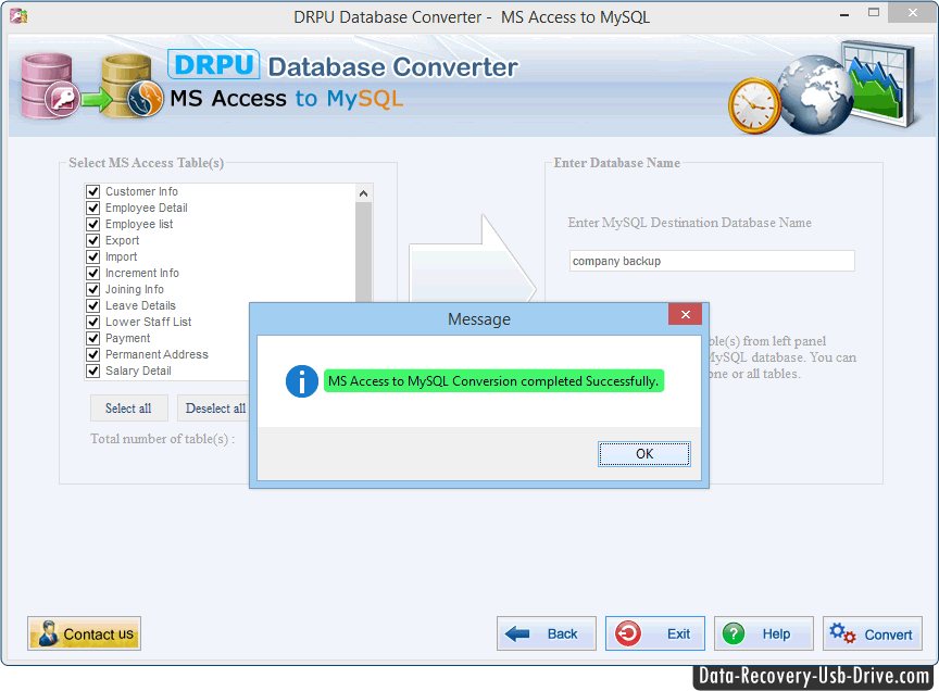 MS Access to MySQL database converter