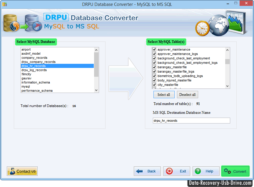 My SQL to MS SQL db converter tool