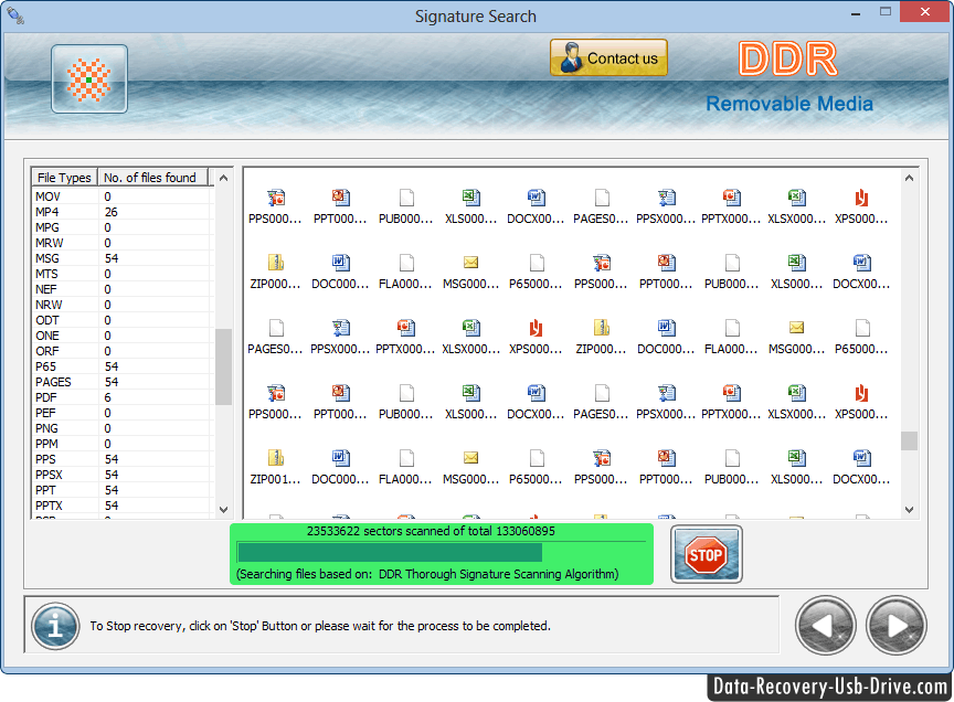 Removable Media Files Restore Tool