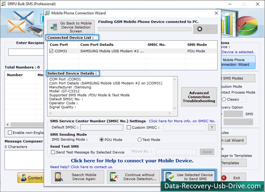 Bulk SMS Software for GSM Phones