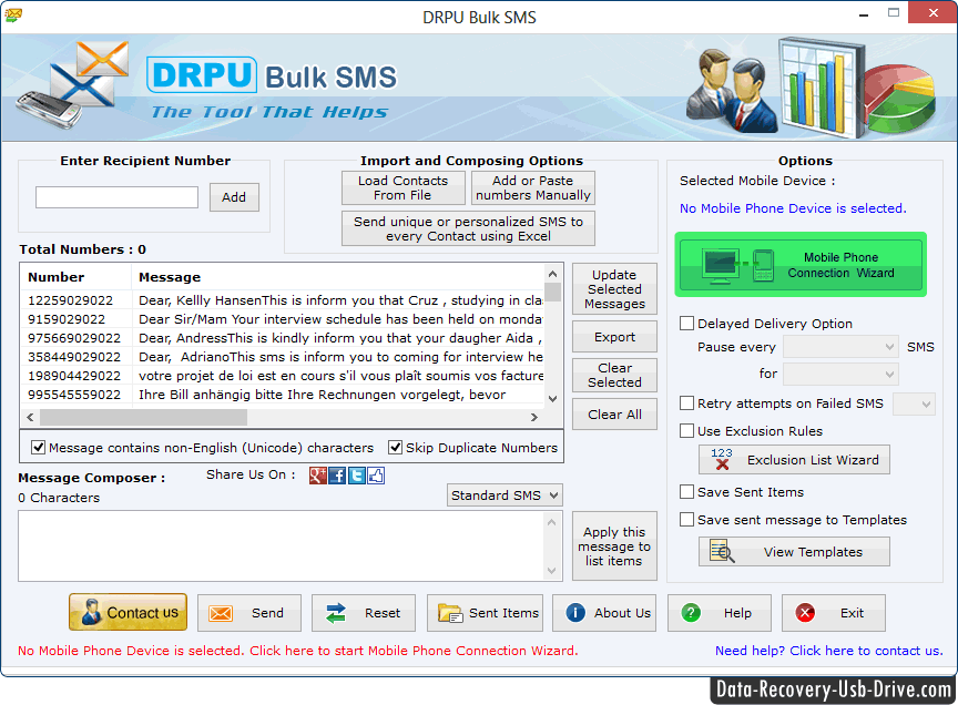Bulk SMS Software for GSM Phones