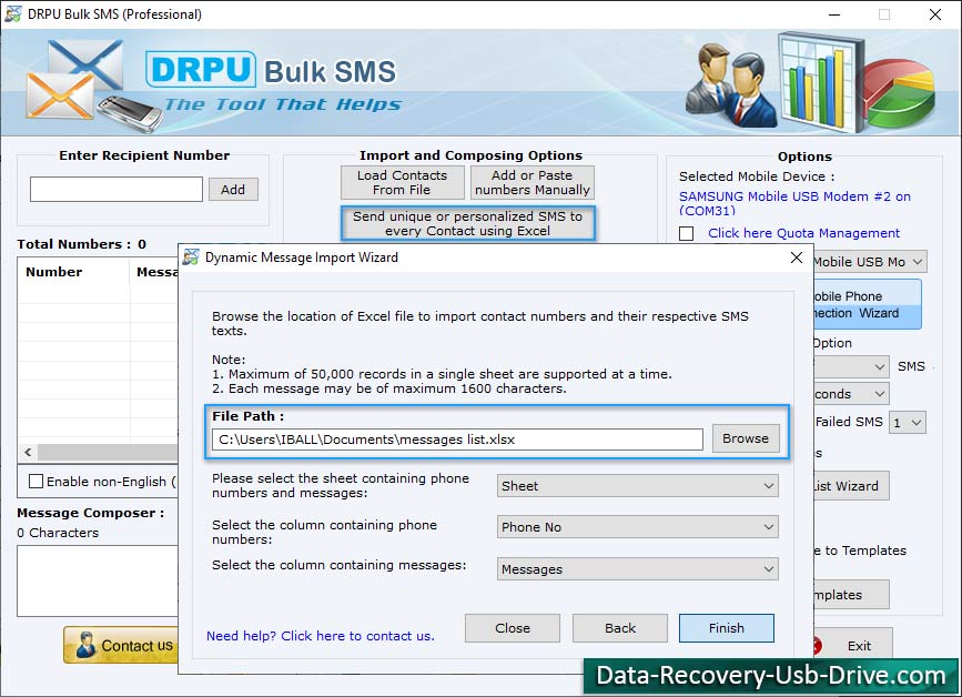 Bulk SMS Software for GSM Phones