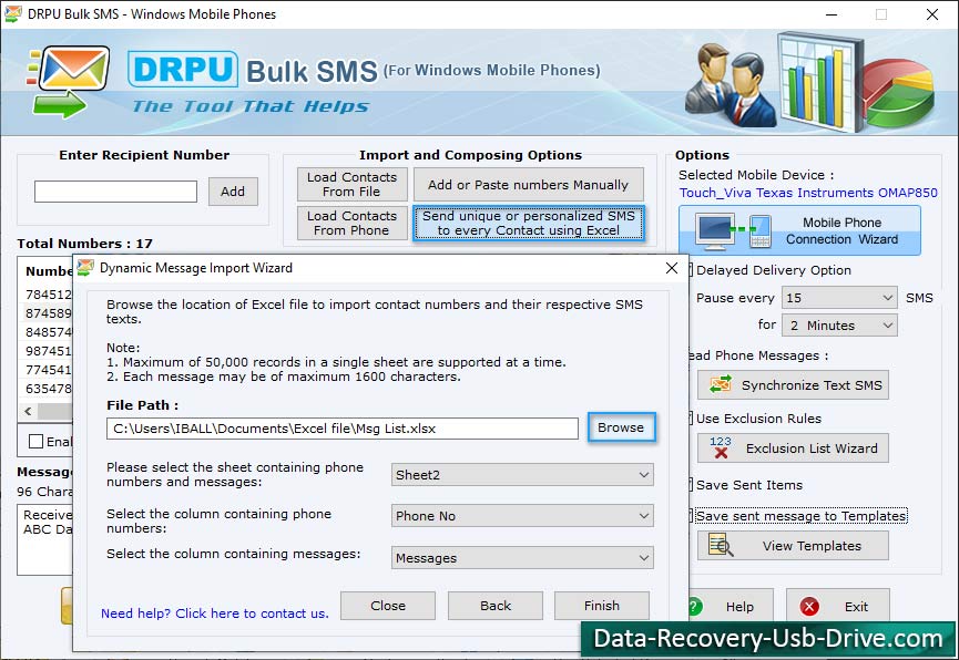 Bulk SMS Software for Windows Phones 